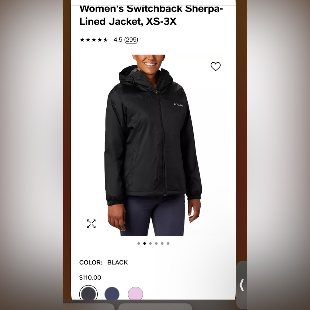 Columbia switchback Sherpa lined jacket